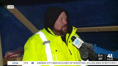 Folks with Freezin' for a Reason spend night in cold to raise awareness for homelessness in Kansas City