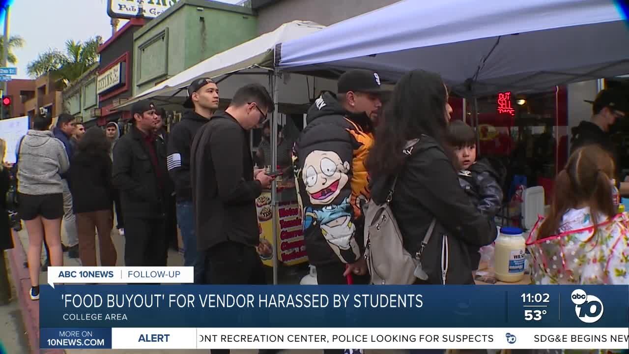 Vendor harassed by students receives massive show of support