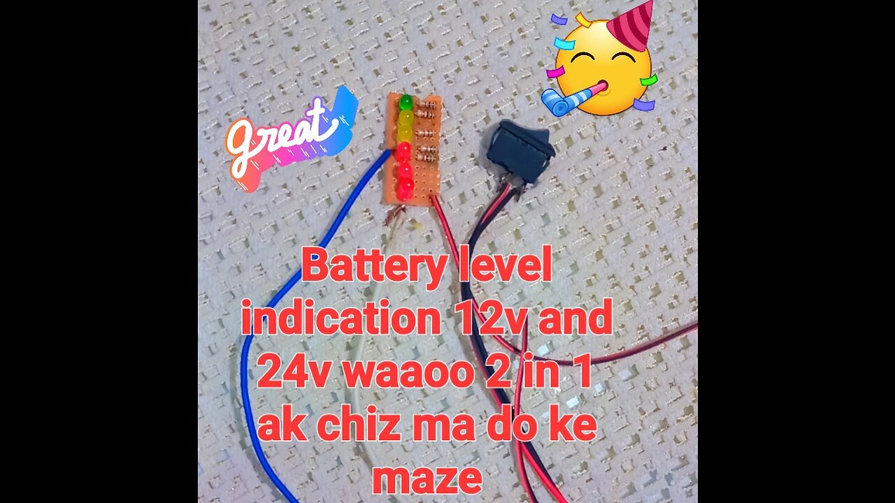 How to made battery level indication 12v and 24v at home 🏡