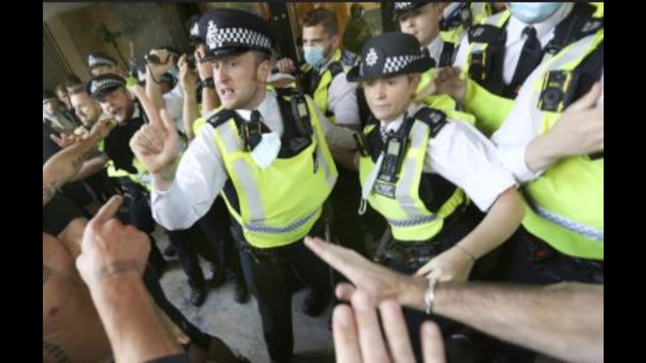 Anti-vaccine protesters storm BBC Television Centre in London