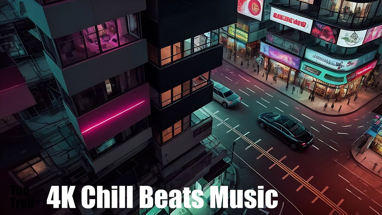Chill Beats Music - House Go Lucky | (AI) Audio Reactive Cyberpunk | Skyline