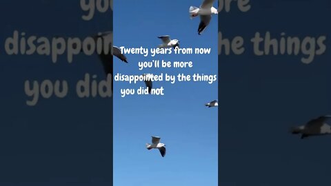 Twenty years from now you’ll be more disappointed by...Mindset Changer #shorts #motivation #mindset
