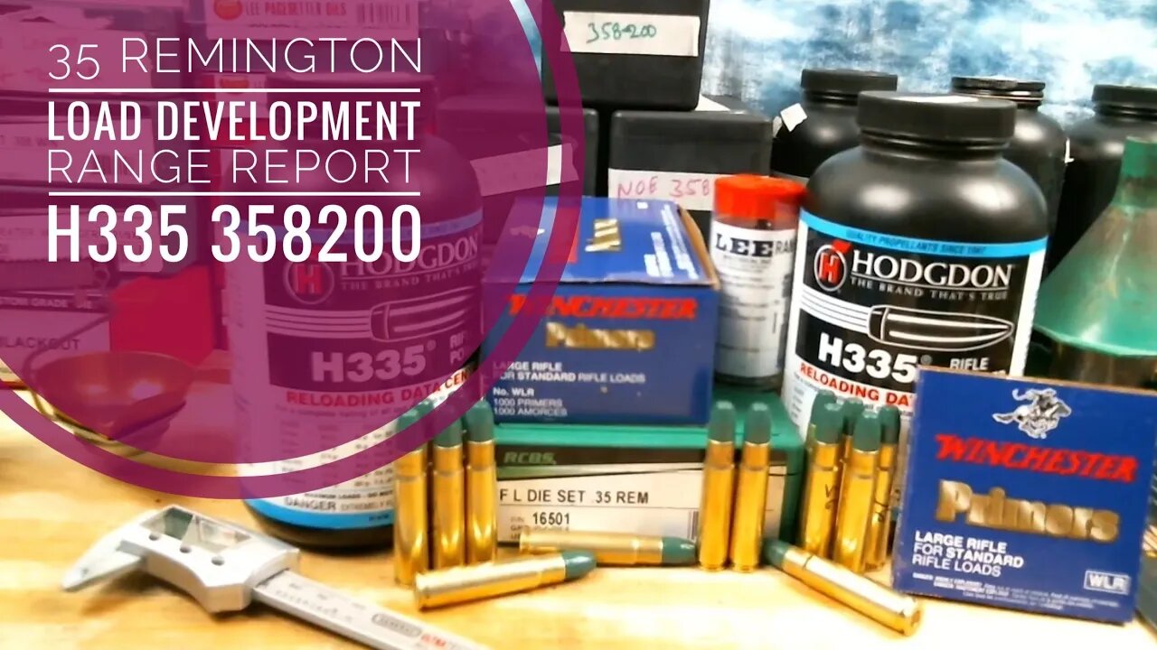 Range Report - 35 Remington Load Development With Hodgdon H335, WLR Primers, And Cast Lee 358200RN