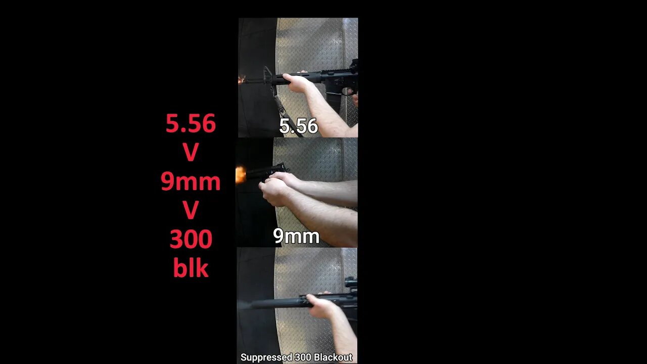 5.56 v 9mm v Suppressed 300 Blackout #shorts