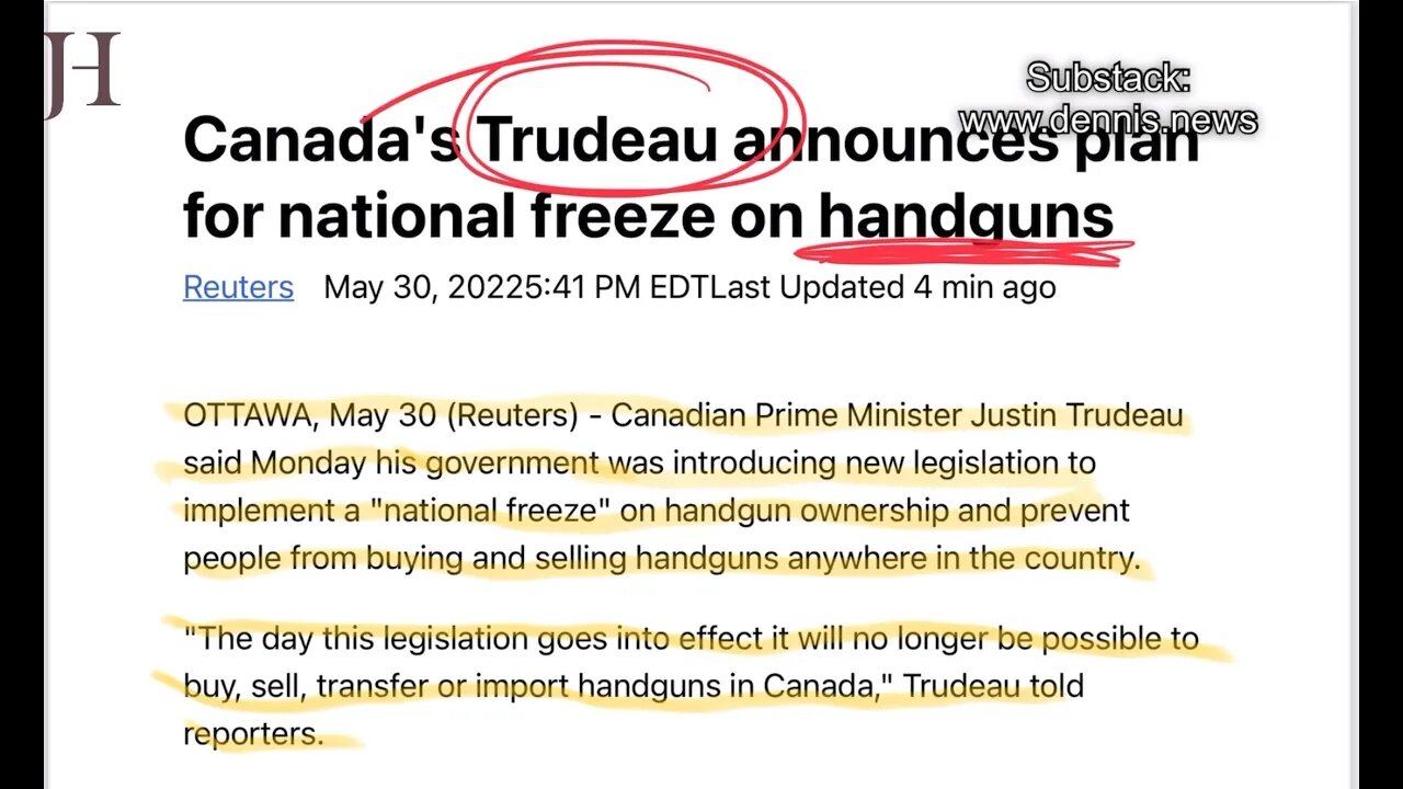 Trudeau To Ban Handguns