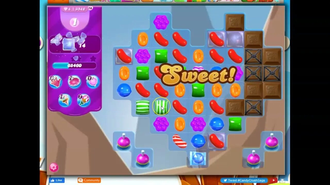 Candy Crush Level 3548 Audio Talkthrough, 19 Moves 0 Booster