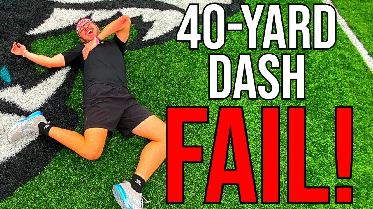 Snuck onto Jaguars field for our 40-yard-dash rematch (TORN HAMSTRING!)