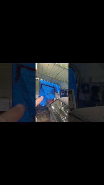 Makeshift paint booth