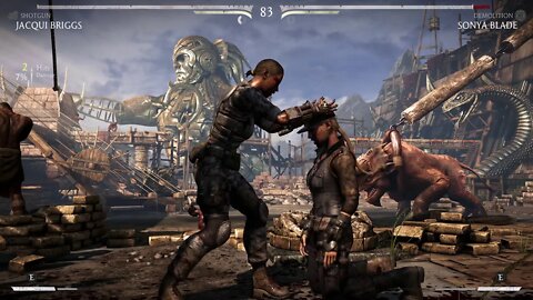 Mortal Kombat X: Jacqui Briggs (Shotgun) vs Sonya Blade (Demolition) - 1440p No Commentary