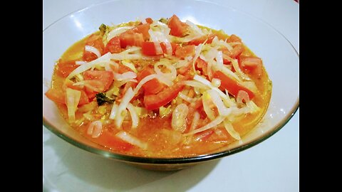 CHICKPEA NOODLES TRANSFORMED INTO A DELICIOUS GRADED SOUP FOR DINNER