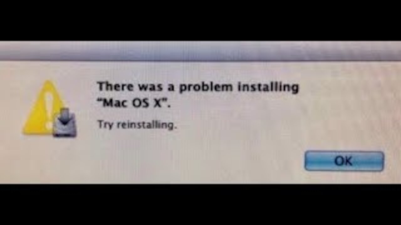 THERE WAS A PROBLEM INSTALLING MAC OS X TRY REINSTALLING HOW TO FIX