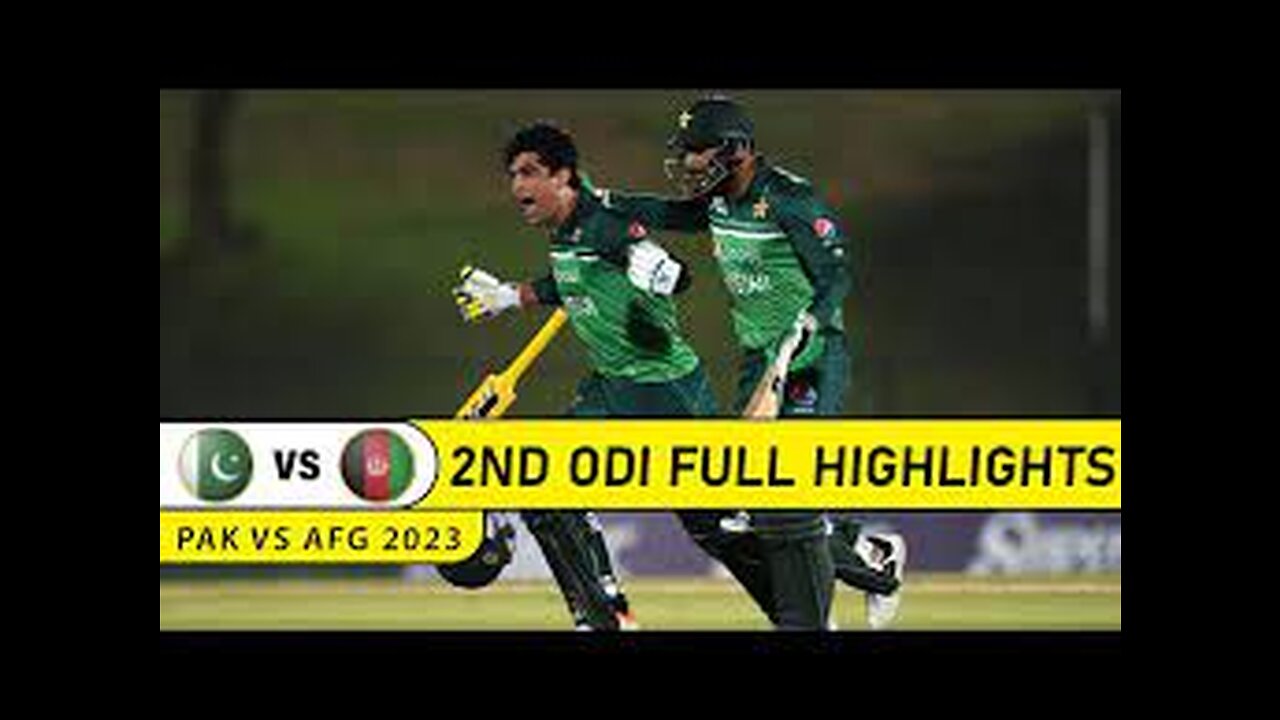 Pakistan vs Afghanistan 2nd ODI Full Match Highlights