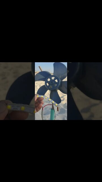 Fast Wind Turbine with LEDs Strip Test Ok