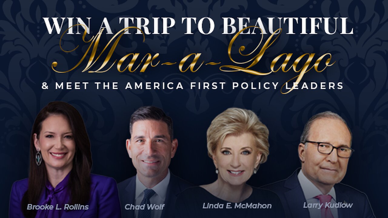 Want to dine with Pres. Trump's former cabinet members, other America First Patriots at Mar-a-Lago?