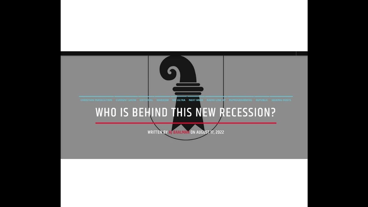 Who Is Behind This New Recession?