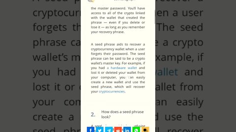 WHY SEED PHRASE IS YOUR FINANCIAL LIFE #cryptocurrency #cryptowallet #cryptowalletsinfo #cryptonews