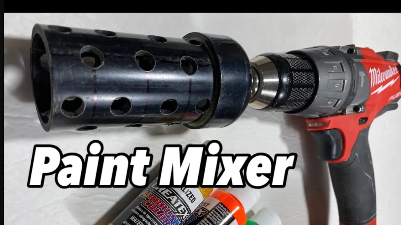 drill powered airbrush paint mixer