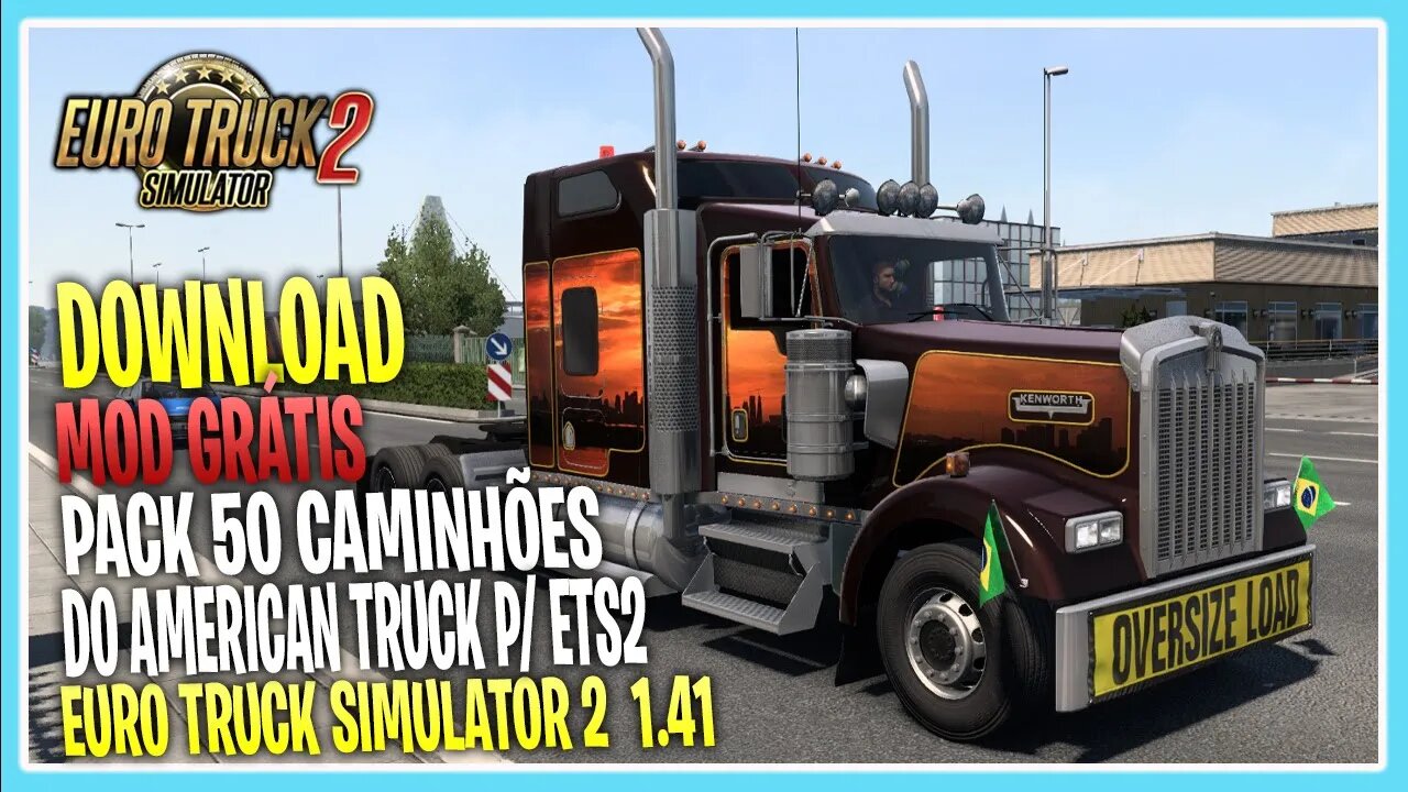 Mod MEGAPACK +50 CAMINHÕES DO ATS PARA EURO TRUCK SIMULATOR 2 VERSÃO1.41