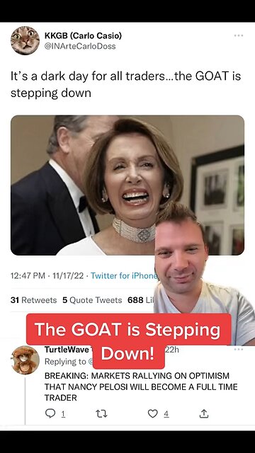Nancy Pelosi. The Goat of All Traders is Stepping Down. Dark Day for Traders.