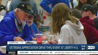 Veterans appreciation drive-thru event at Liberty High School