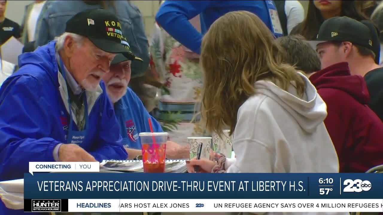 Veterans appreciation drive-thru event at Liberty High School