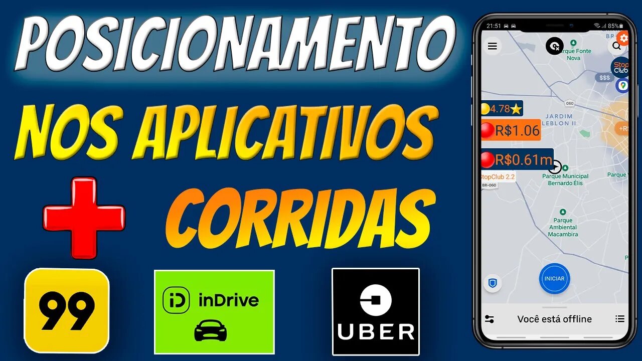 COMO SE POSICIONAR NOS APLICATIVOS | Mais Corridas na UBER e 99Pop