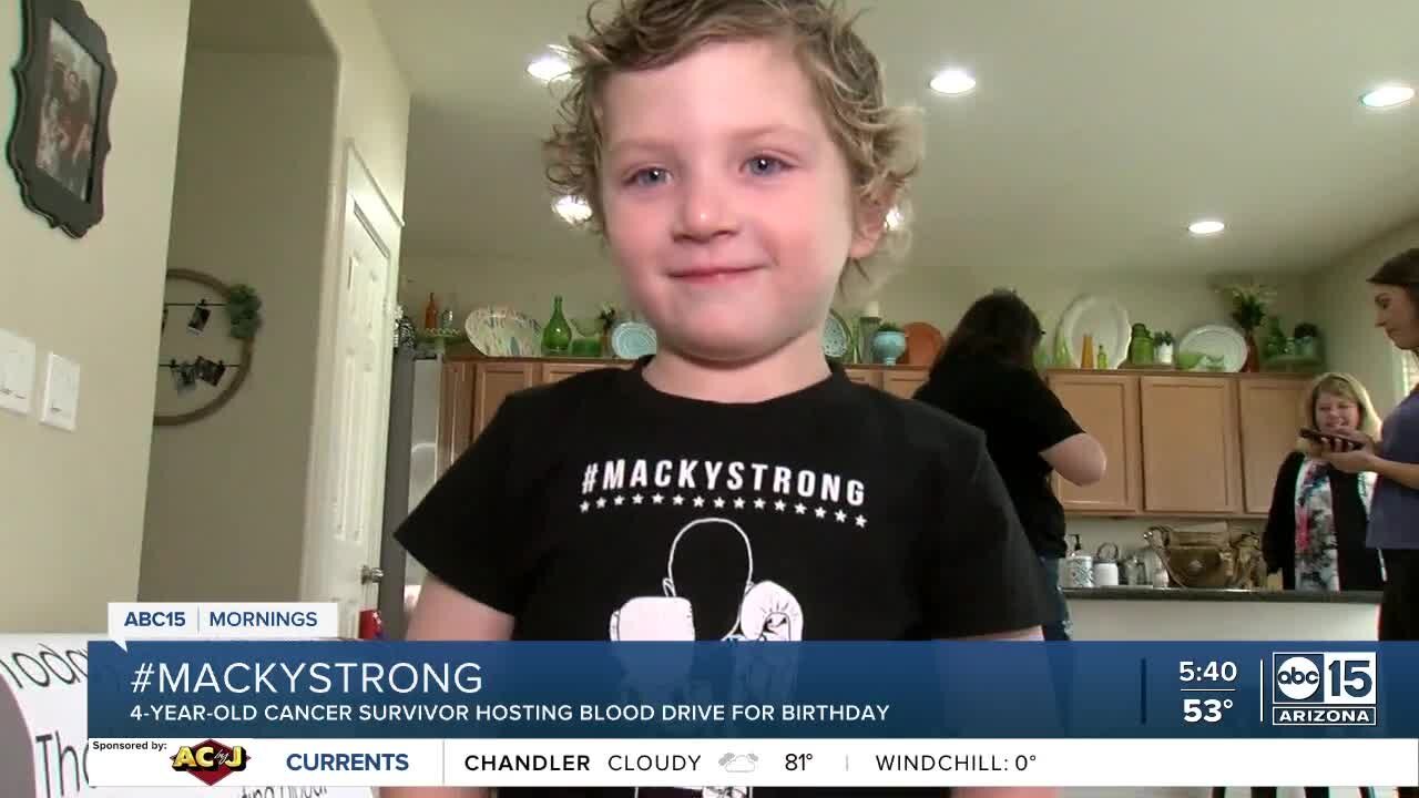 4-year-old cancer survivor hosting blood drive for his birthday