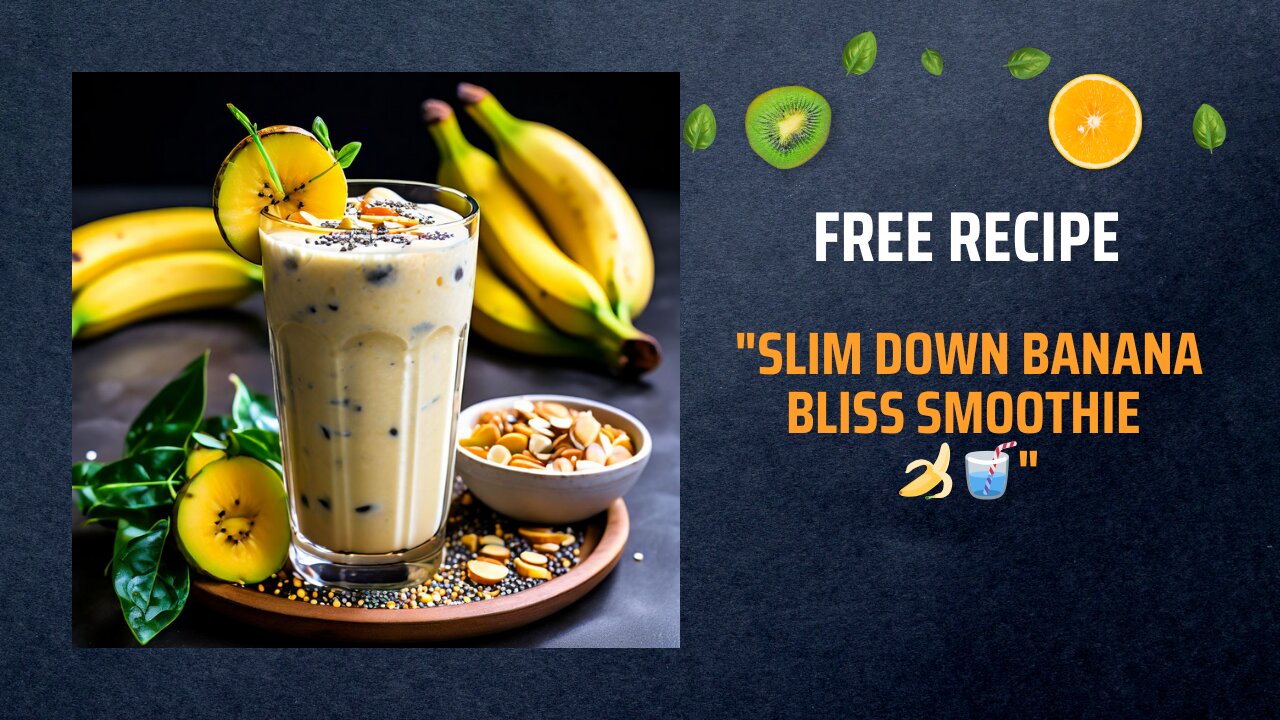 "Slim Down Banana Bliss Smoothie 🍌🥤"