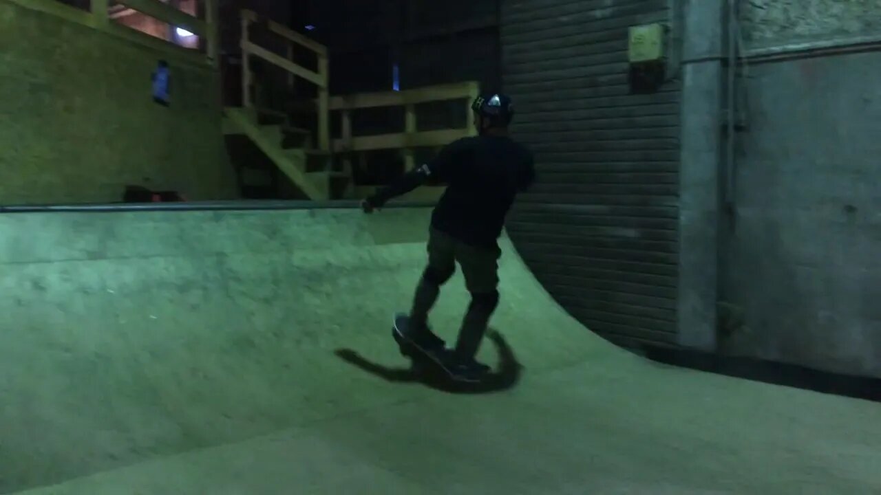 Annabelle Winkler's father Skateboarding on a half pipe in Roskilde Denmark 2019.