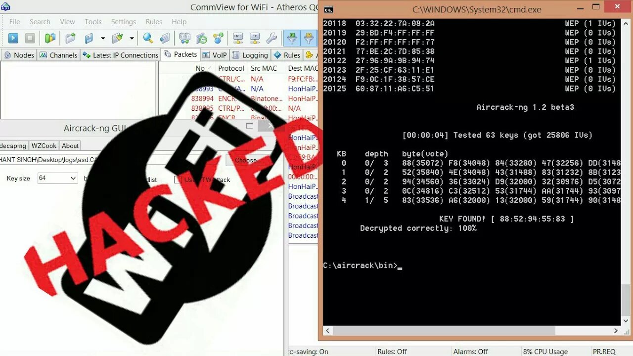 CRACK WEP ENCRYPTIONS IN MINUTES 💥 •COMMVIEW AND AIRCRACK-NG• | PC TUTORIAL |