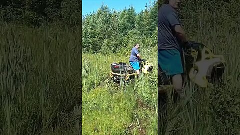 Well, aren't I in a predicament. #mudding #atv #stuckinmud #newbrunswick #oakhillcrew