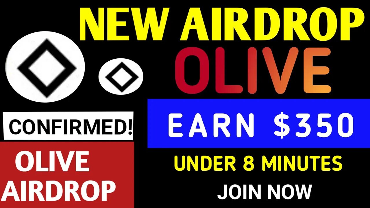 350$ Olive Confirmed Airdrop Join under 8 Minutes | New Instant Claim Airdrop | Olive Airdrop |olive