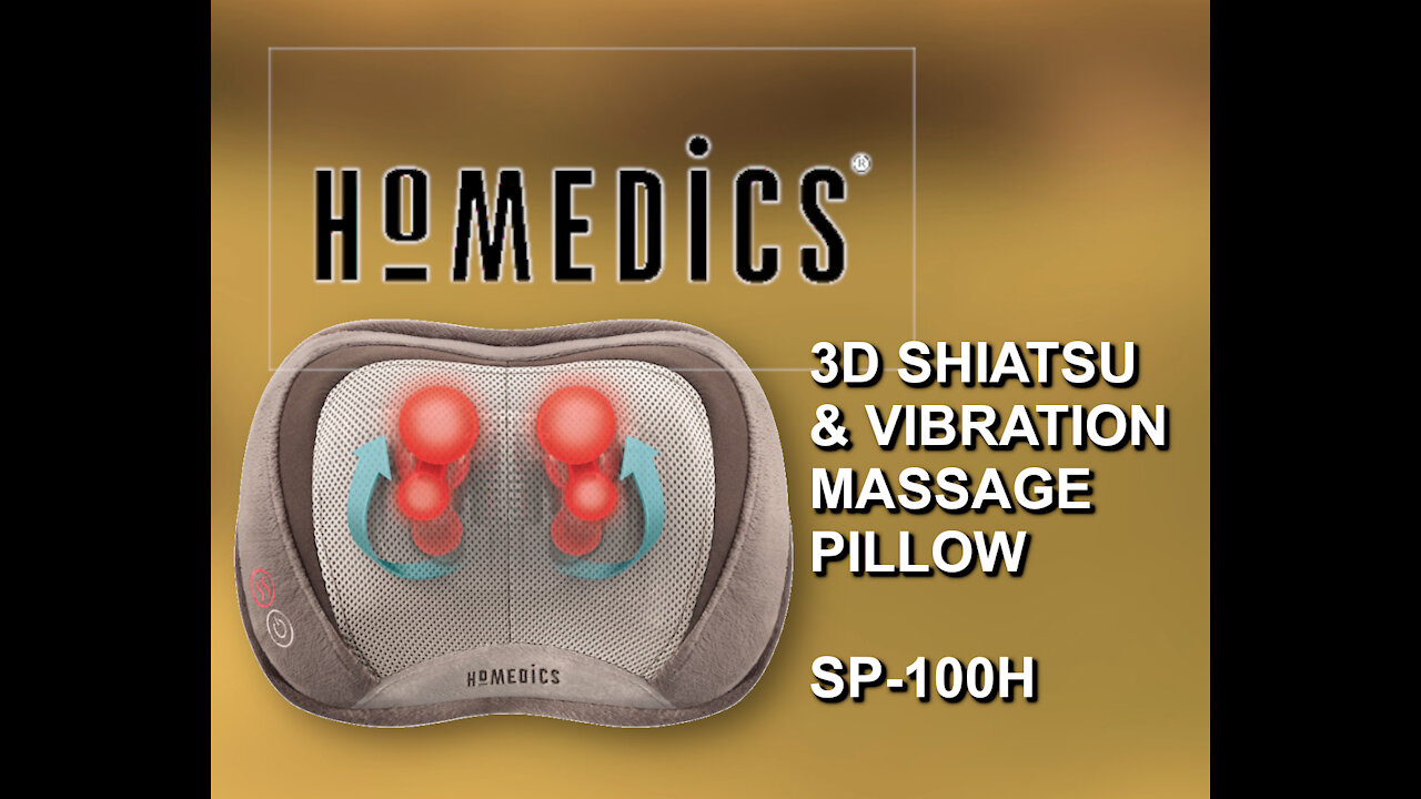 Homedics Neck massage 3d Shiatsu and Vibration massage pillow with heat SP-100H