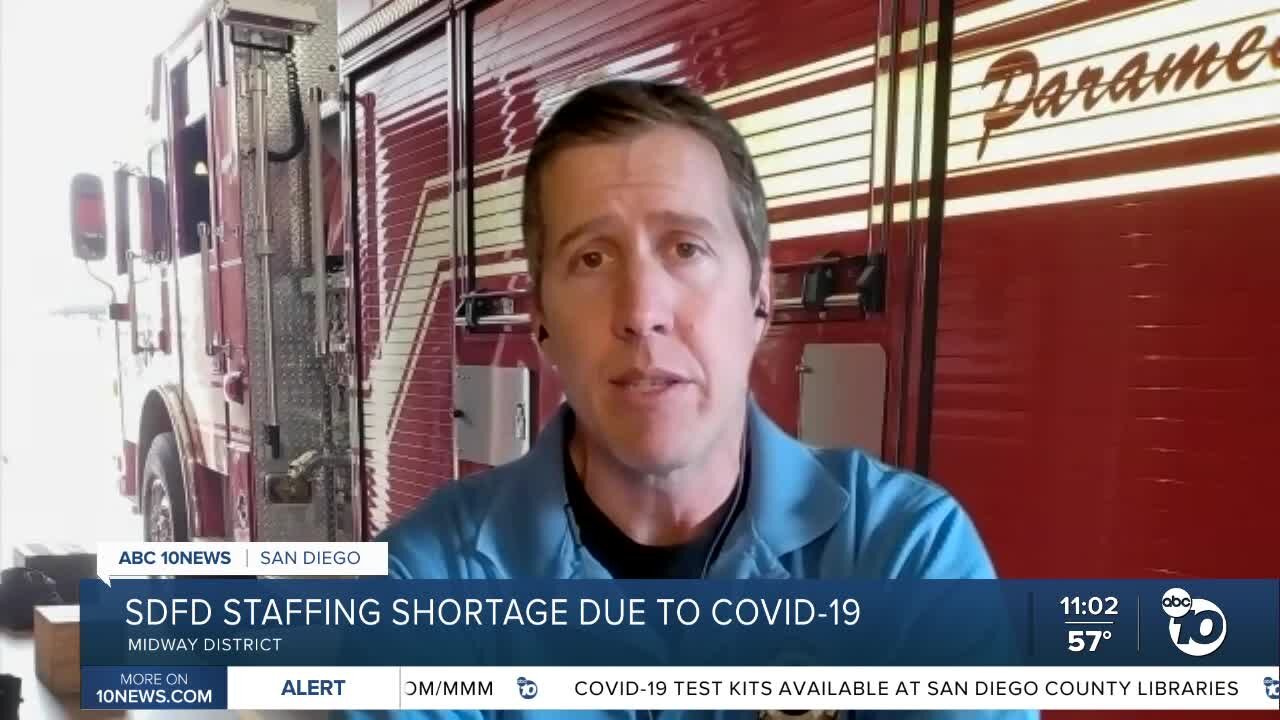 SDFD suffers workforce shortage due to COVID surge