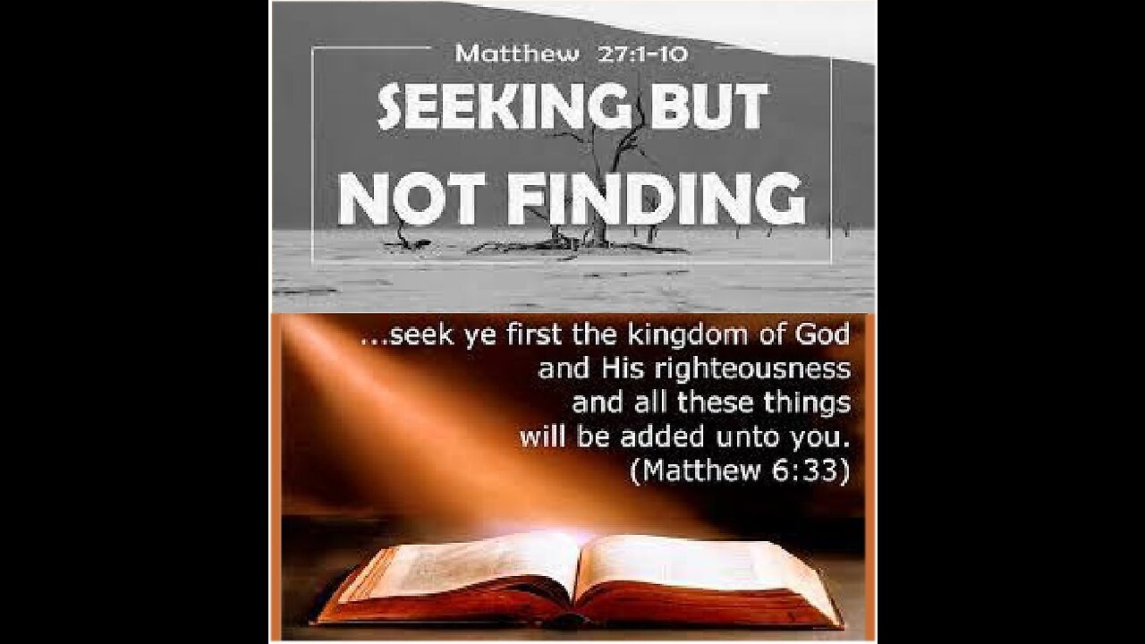 Seeking but NOT Finding