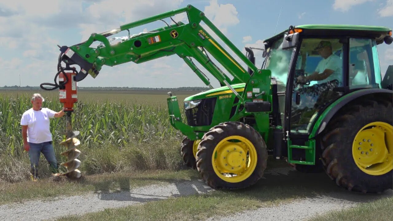 Ne'er Do Wells! Digging Post Holes with John Deere 5075E