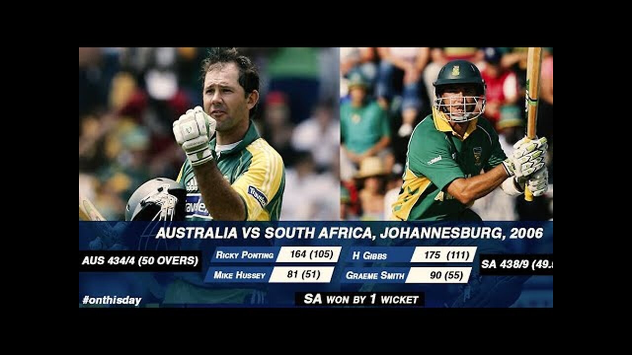 Australia Vs South Africa World Record Chase