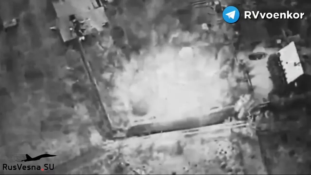 Russian drone records obliteration of a hideout of Ukrainian army