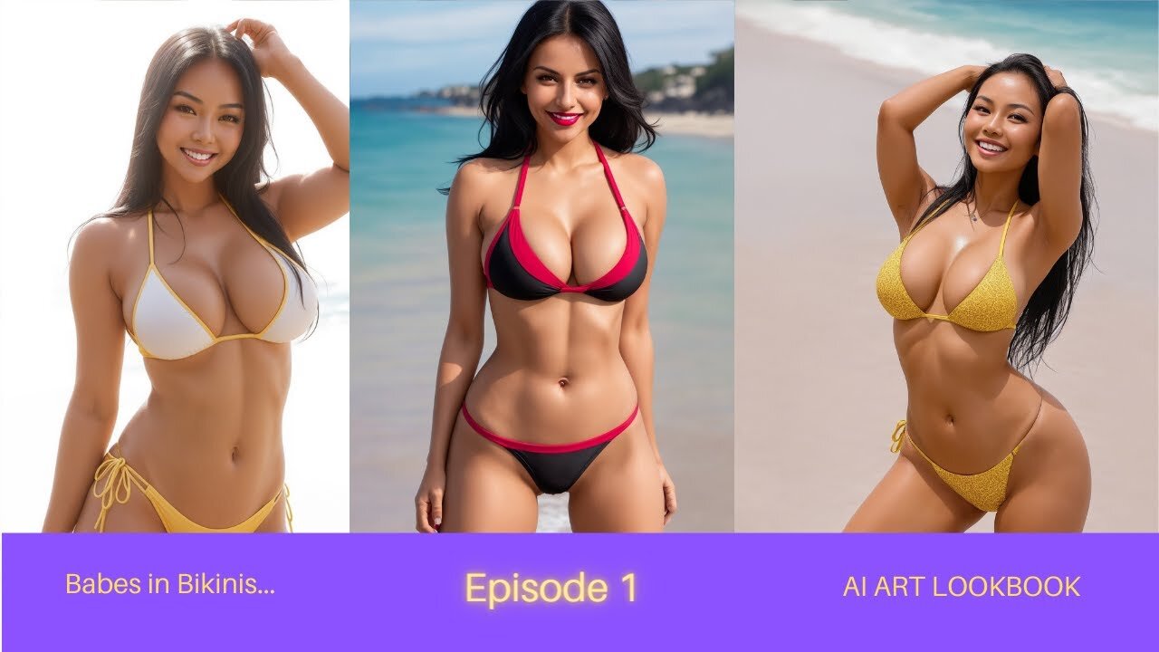 Babes in Bikinis - Episode 1 (AI Art Lookbook)
