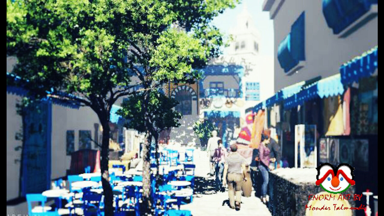 3D - El ALIA coffee in Sidi Bou Said, Tunisia