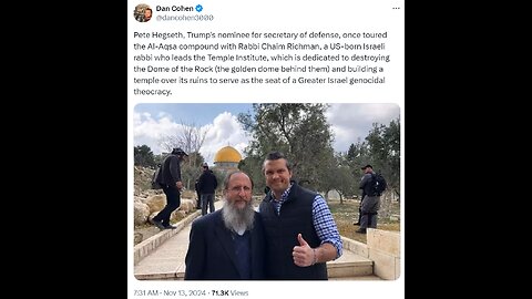 Pete Hegseth's buddy Rabbi Chaim Richman tells Christians that instead of worshipping one Jew (Jesus) they should worship ALL JEWS!