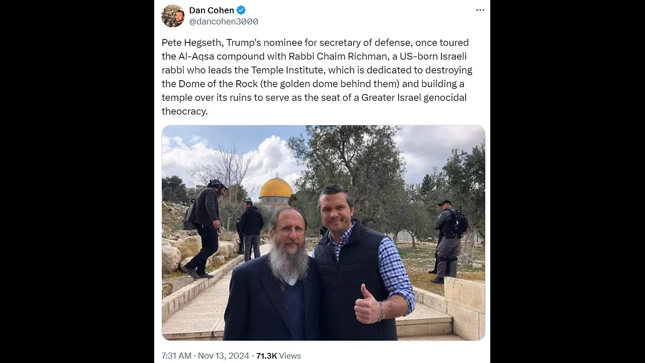 Pete Hegseth's buddy Rabbi Chaim Richman tells Christians that instead of worshipping one Jew (Jesus) they should worship ALL JEWS!