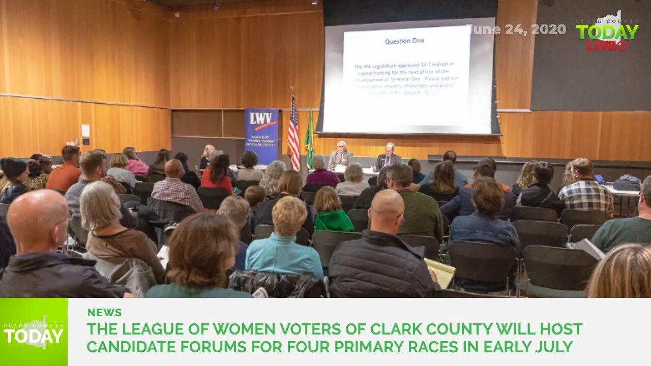 The League of Women Voters of Clark County will host candidate forums for four primary races in earl