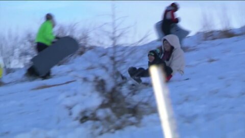 Kids enjoyed the fresh snow at Ruby Hill Park