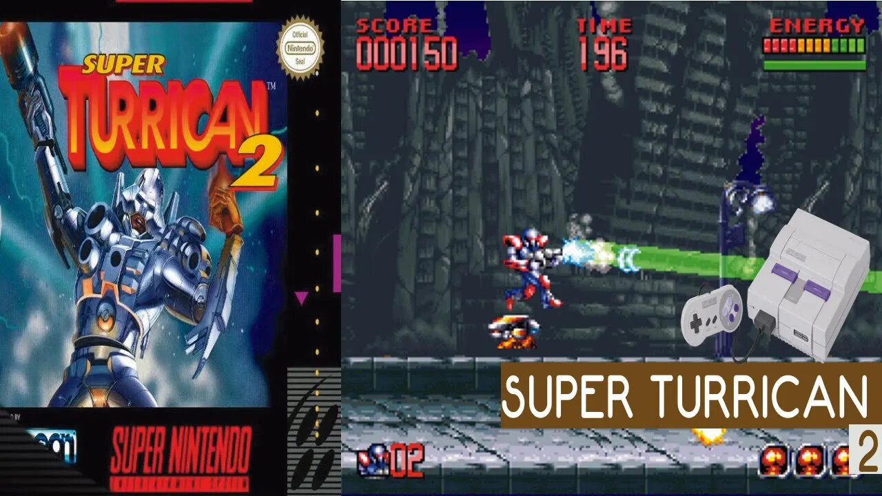 TIROTEIO, POWER UPS E ESCALADAS! SUPER TURRICAN 2 - SNES