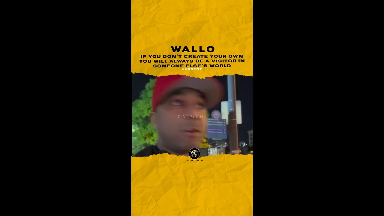 #wallo If you don’t create ur own u will always b a visitor In some1 else’s 🌎 🎥 @wallo267