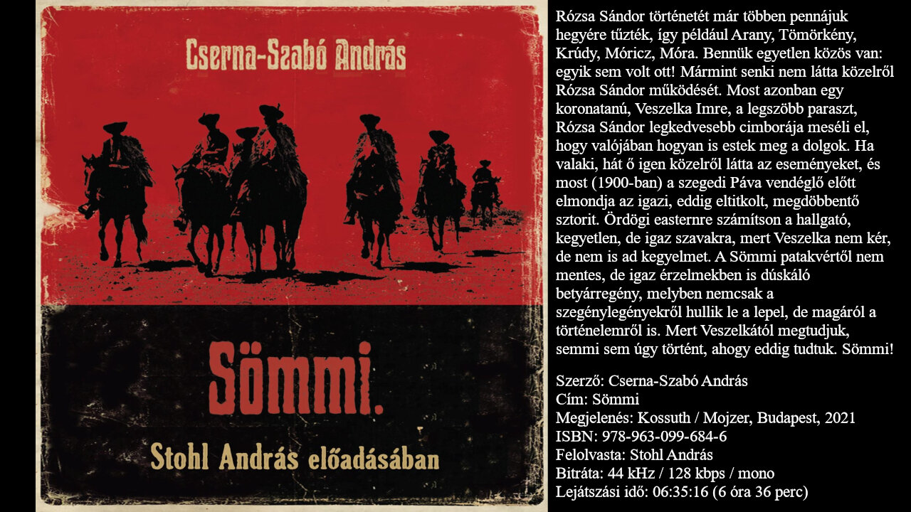 Cserna-Szabó András: Sömmi. Kossuth / Mojzer, Budapest, 2021