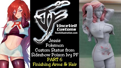 Jessie Pokemon Custom Statue Part 6 Finishing Up Sculpt Work Arms & Head