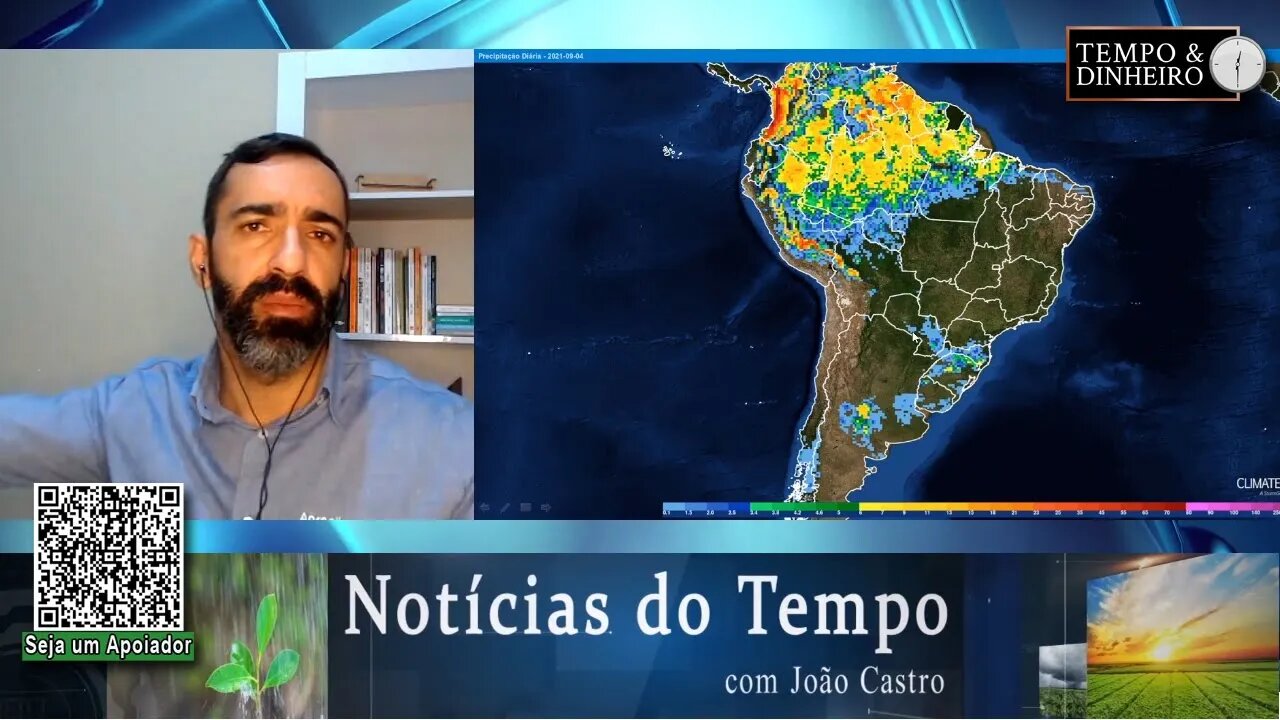 NOAA mostra CHUVAS!!! subindo para o centro do Brasil a partir do dia 10; até lá chuvas só no Sul