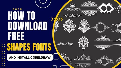 How To Download Free Shapes Fonts In CorelDraw Urdu/Hindi